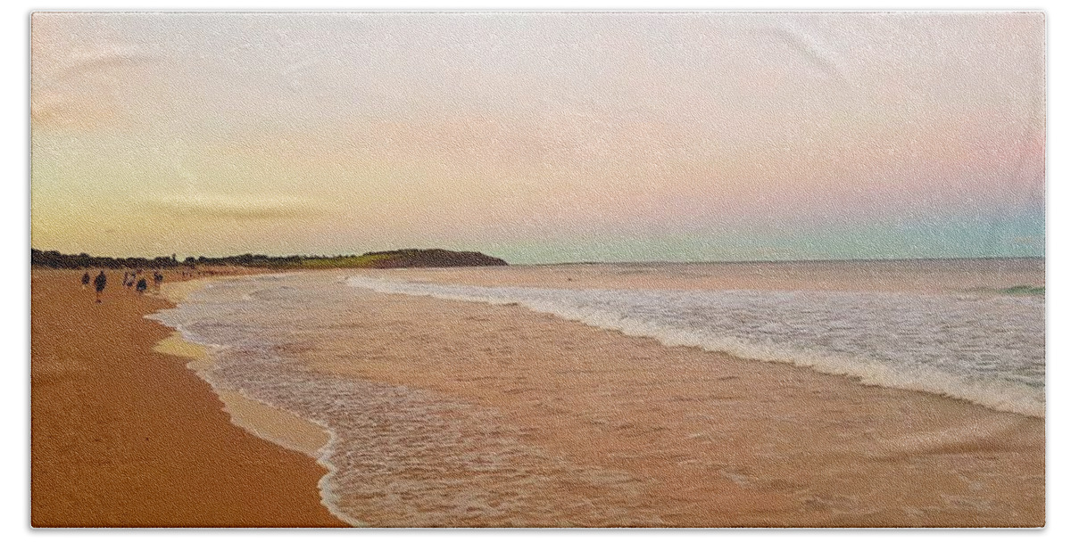 Water Bath Towel featuring the photograph Dee Why Beach Sunset No 3 by Andre Petrov