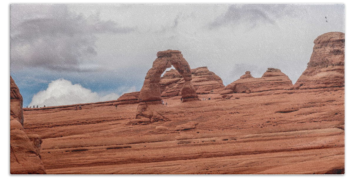 Arches National Park Bath Towel featuring the photograph Delicate Arch Zoomed In by Jack Peterson