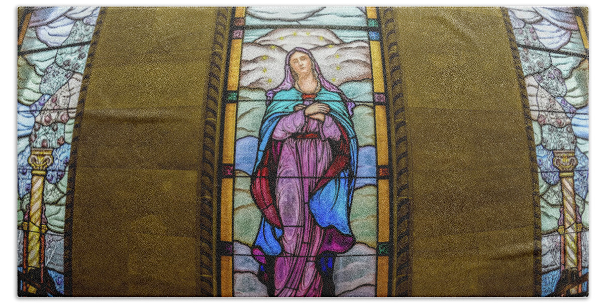 Virgin Mary Bath Towel featuring the photograph Deliverance by Emerita Wheeling