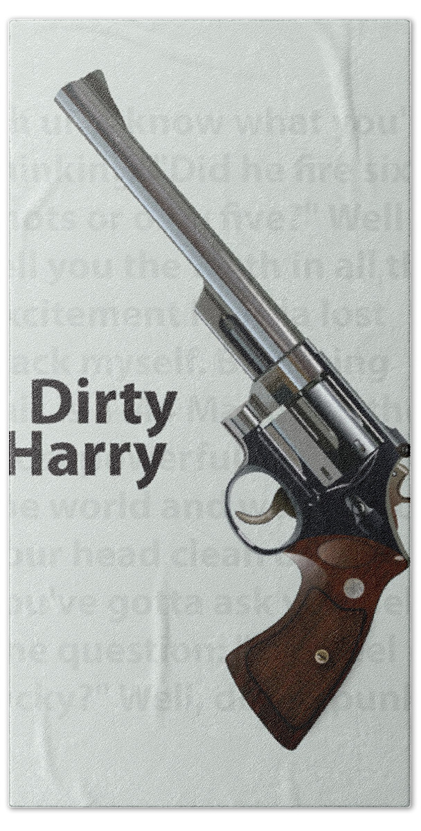 Dirty Harry Hand Towel featuring the digital art Dirty Harry - Alternative Movie Poster by Movie Poster Boy