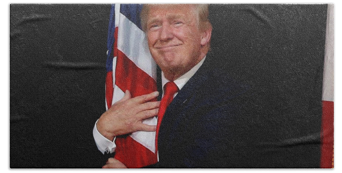 Donald Bath Towel featuring the photograph Donald J.Trump by Action