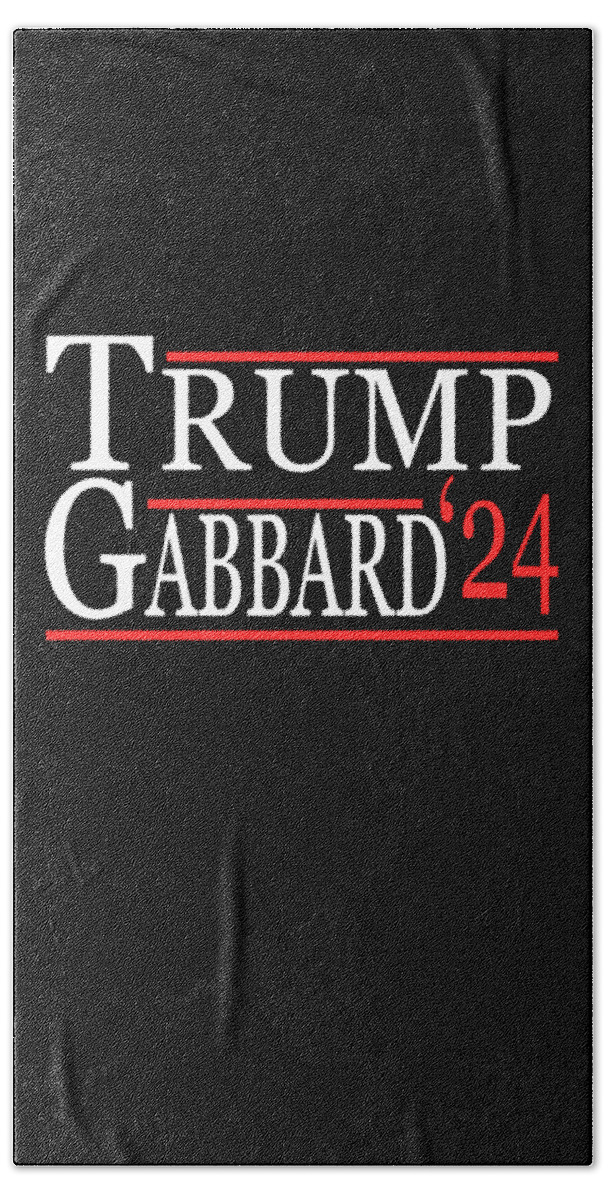 Election Hand Towel featuring the digital art Donald Trump Tulsi Gabbard 2024 by Flippin Sweet Gear