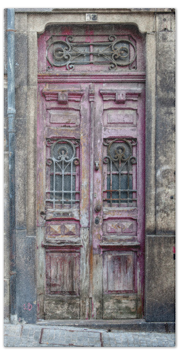 Door Hand Towel featuring the photograph Door 52 of Porto by David Letts