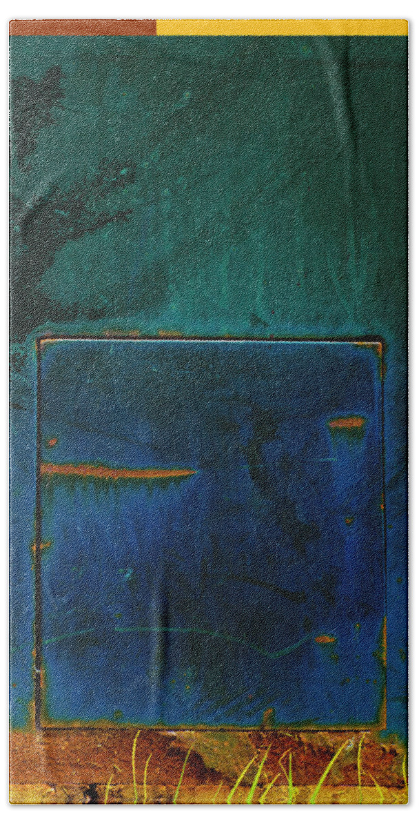 Abstract Bath Towel featuring the digital art Door with No Handle by Lynn Hansen