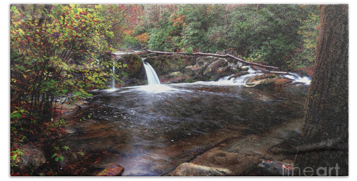 Waterfalls Bath Towel featuring the photograph Double Trouble by Rick Lipscomb