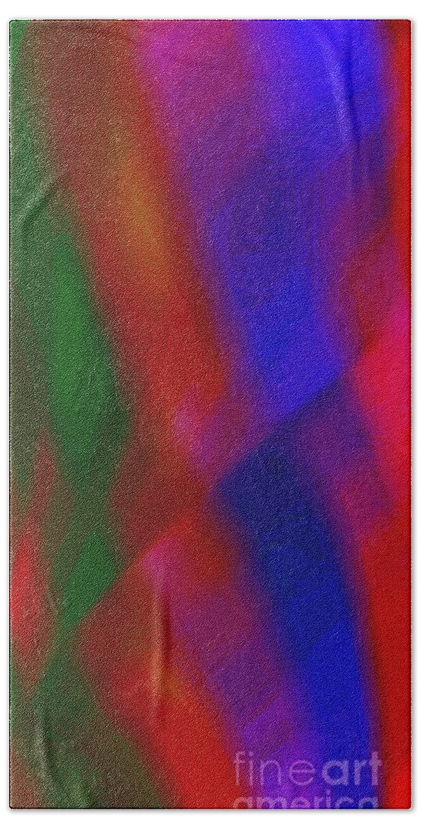 Iridescent Colors Hand Towel featuring the digital art Doubler by Glenn Hernandez
