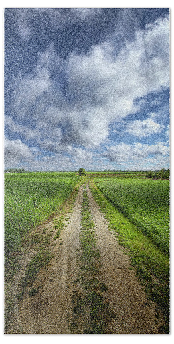 Outdoors Bath Towel featuring the photograph Down Country Roads by Phil Koch