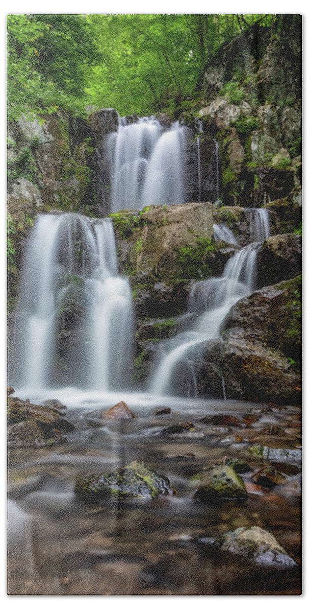Skyline Drive Hand Towel featuring the photograph Doyles River Falls by C Renee Martin