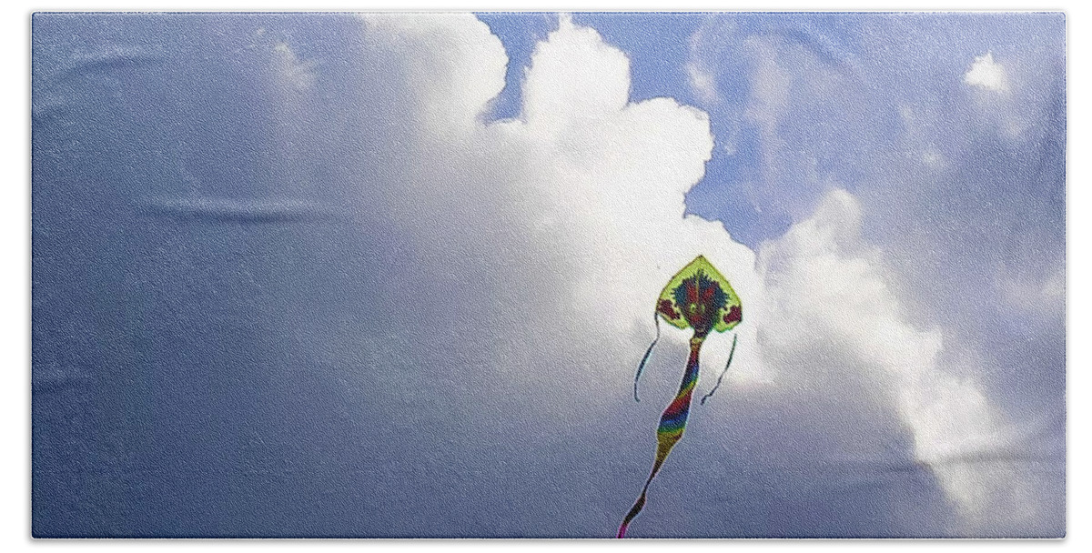 Kite Bath Towel featuring the photograph Dragon Kite by Grey Coopre