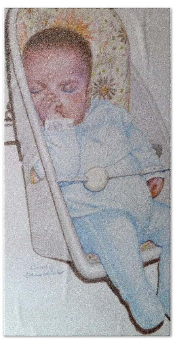 Baby Hand Towel featuring the painting Dreaming by Constance DRESCHER