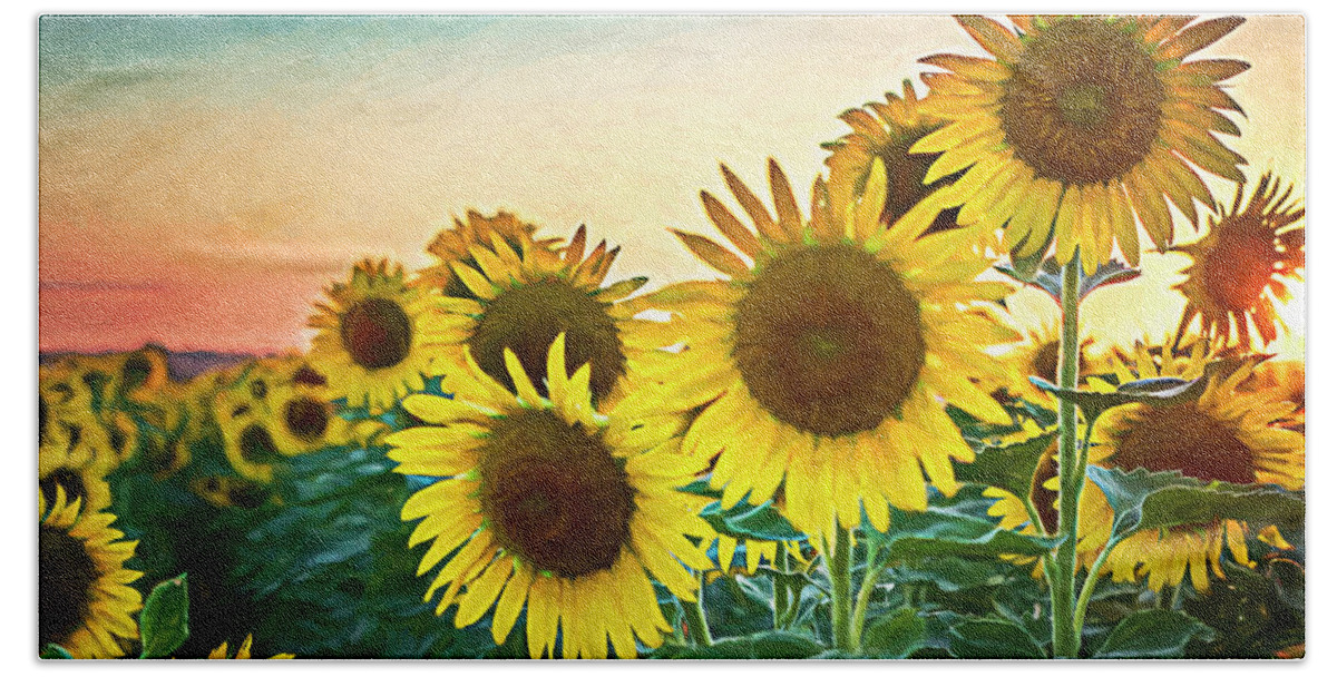 Sunflower Hand Towel featuring the photograph Dreaming by Michael Smith