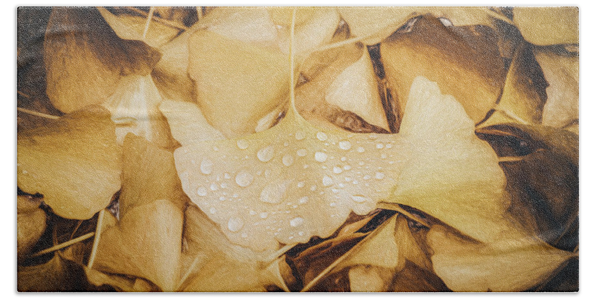 Autumn Bath Towel featuring the photograph Droplets as Gift by Philippe Sainte-Laudy