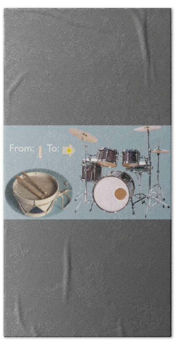 Drums Bath Towel featuring the photograph Drums From This To This by Nancy Ayanna Wyatt