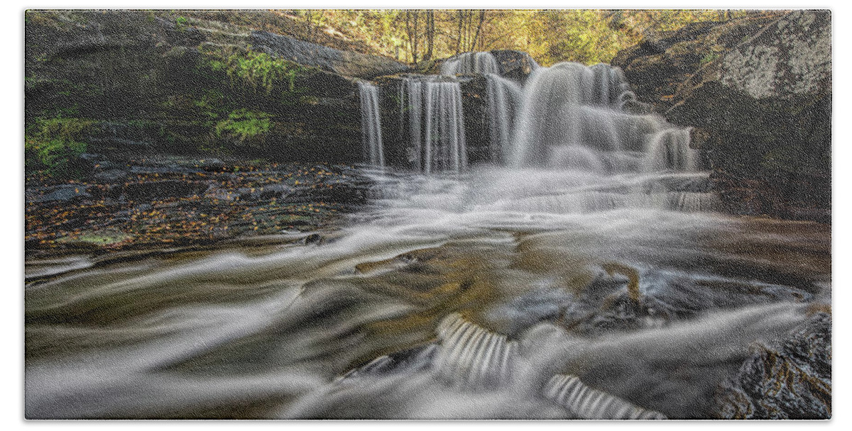 Water Hand Towel featuring the photograph Dunlop Creek Autumn by Erika Fawcett