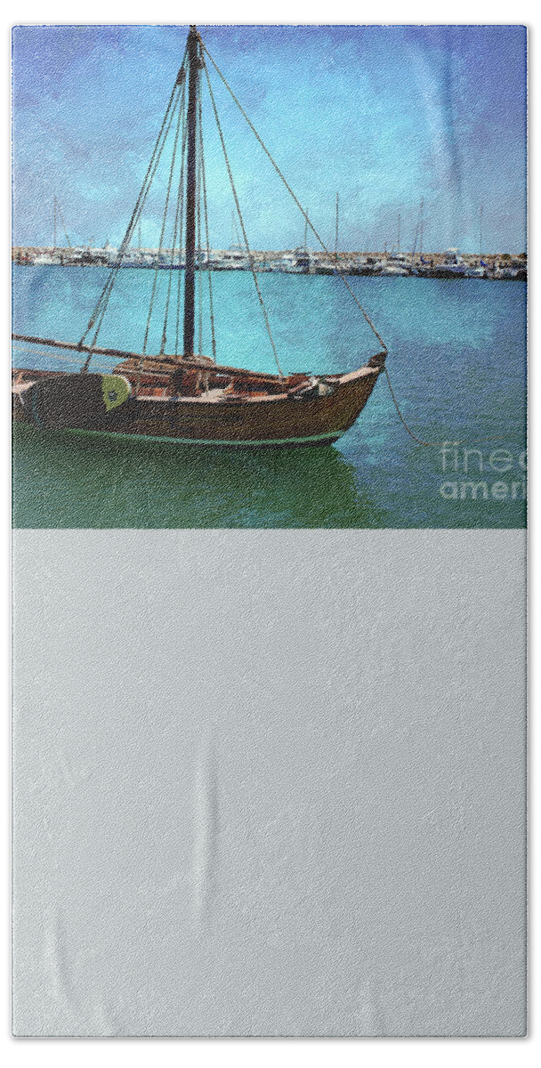 Boat Bath Towel featuring the photograph Dutch Vessel 3 by Elaine Teague