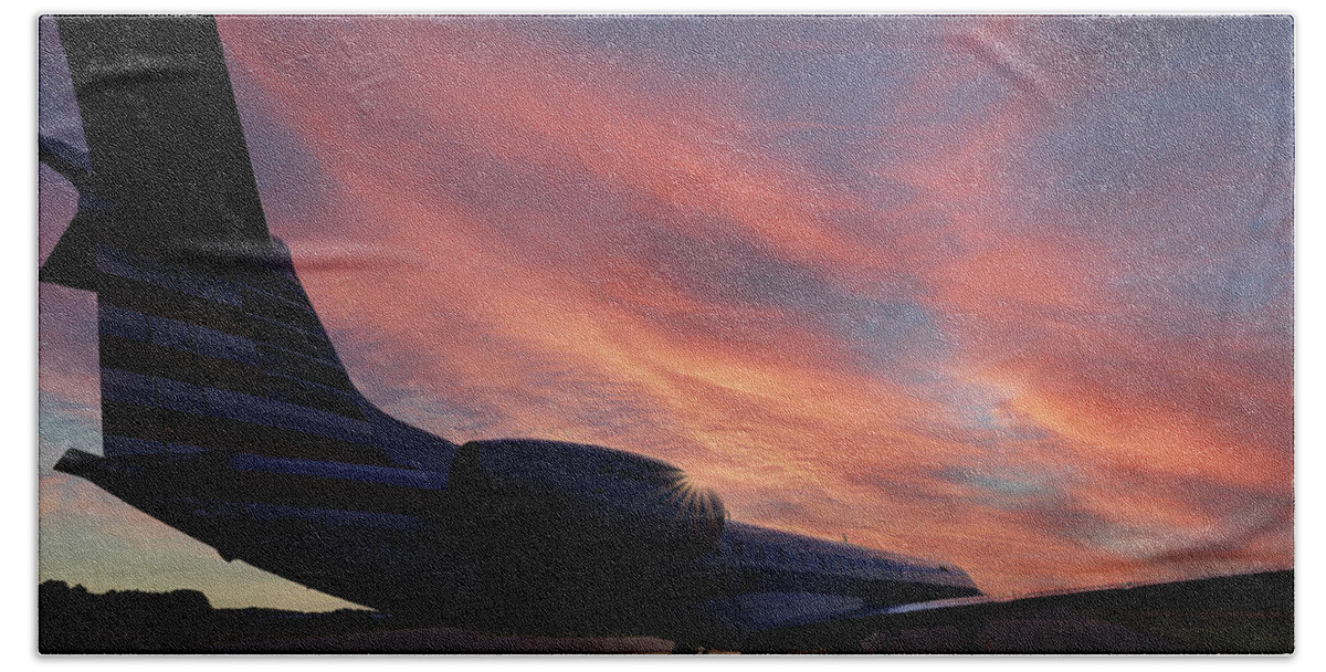 Aircraft Hand Towel featuring the photograph Early Morn ing Pre-flight by Phil And Karen Rispin