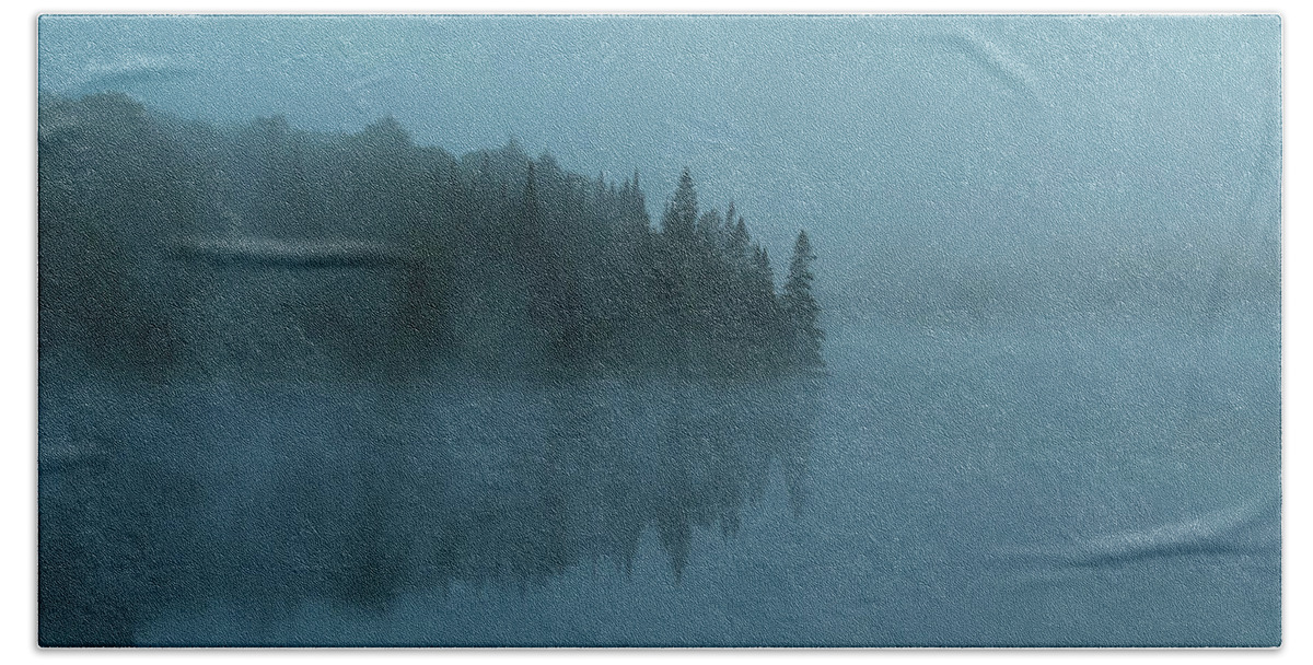 Algonquin Park Hand Towel featuring the photograph Early Morning Mist by CR Courson