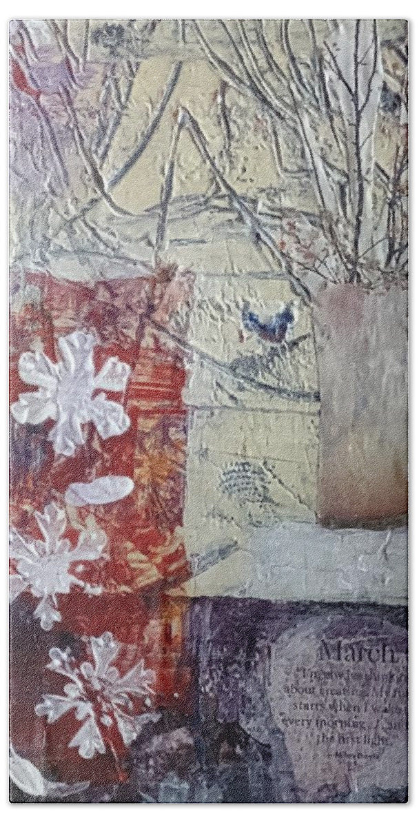 Spring Bath Towel featuring the mixed media Early Spring by Suzanne Berthier