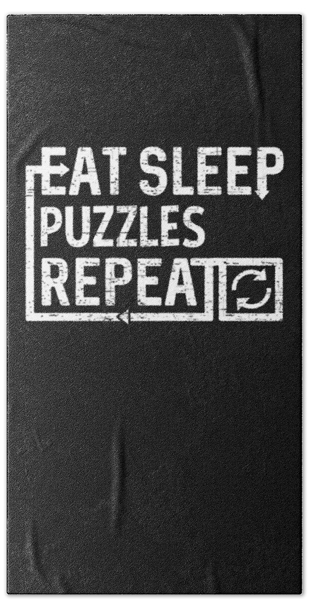 Cool Hand Towel featuring the digital art Eat Sleep Puzzle by Flippin Sweet Gear