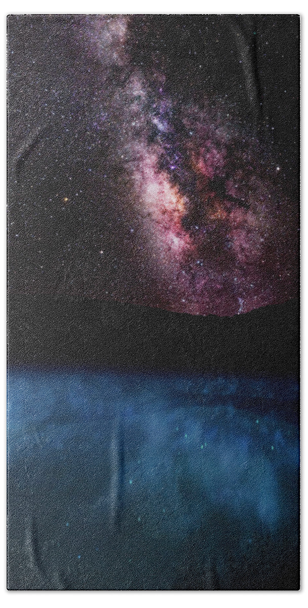 Milky Bath Towel featuring the photograph Edge of the Universe by Amanda Jones