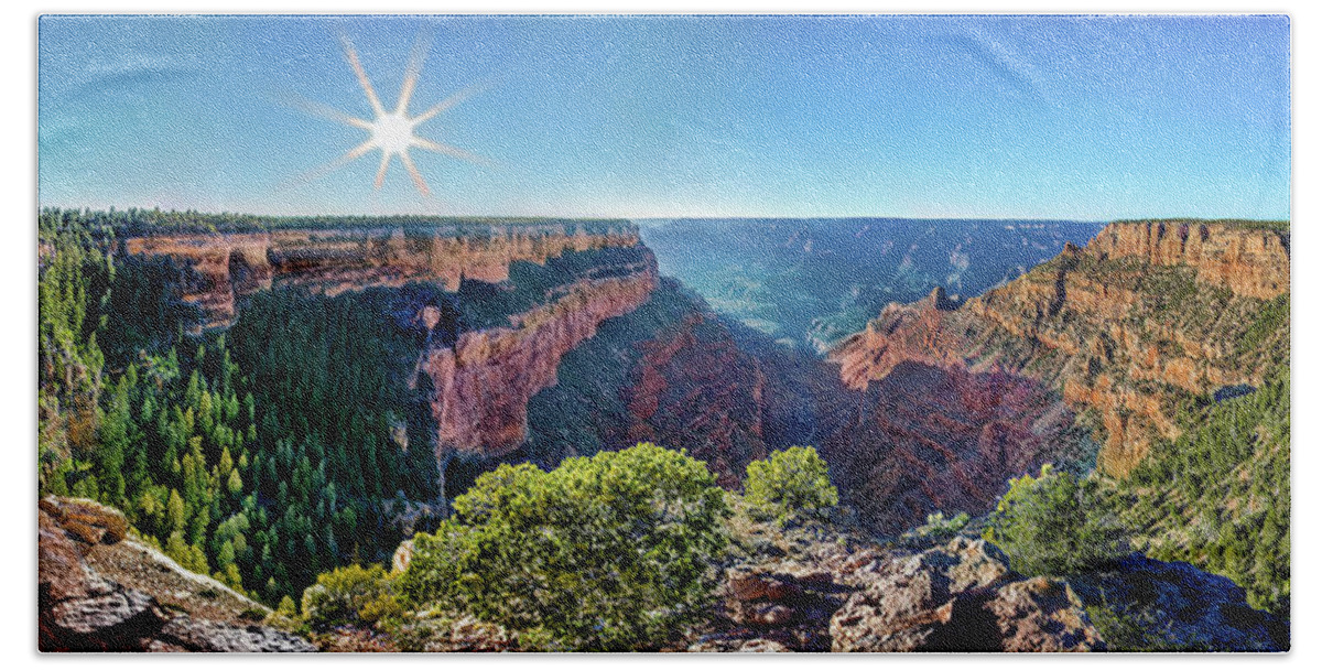 Grand Canyon Sunset Hand Towel featuring the photograph Edge Of Wonder by Az Jackson