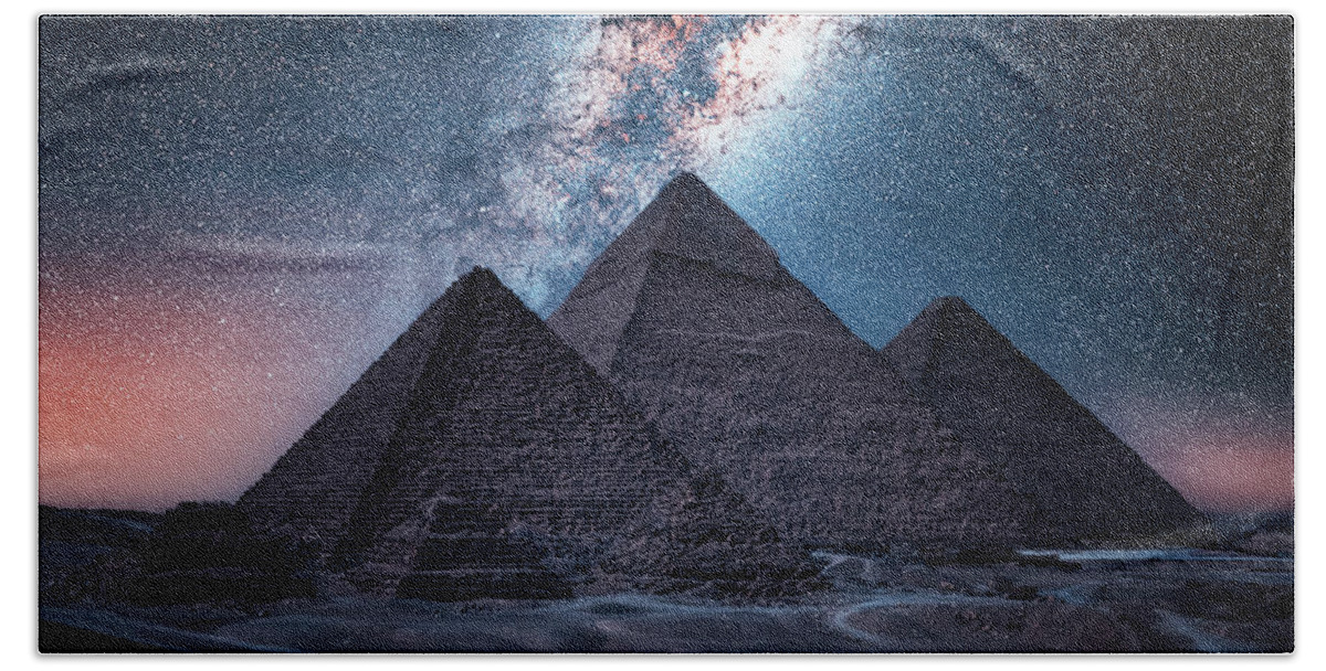 Night Hand Towel featuring the photograph Egyptian Night by Manjik Pictures