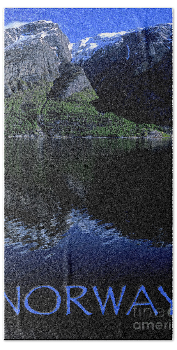 Eidfjord Bath Towel featuring the photograph Eidfjord poster by Robert Douglas