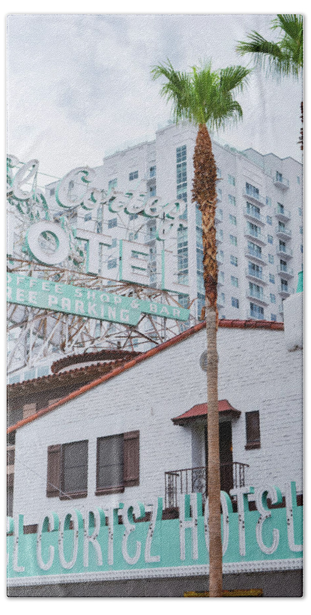 Las Vegas Bath Towel featuring the photograph El Cortez Hotel Las Vegas by Kyle Hanson