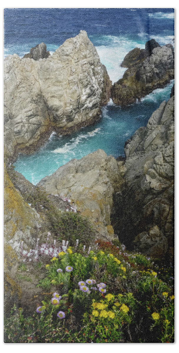 Point Lobos Hand Towel featuring the photograph North Point by Brett Harvey