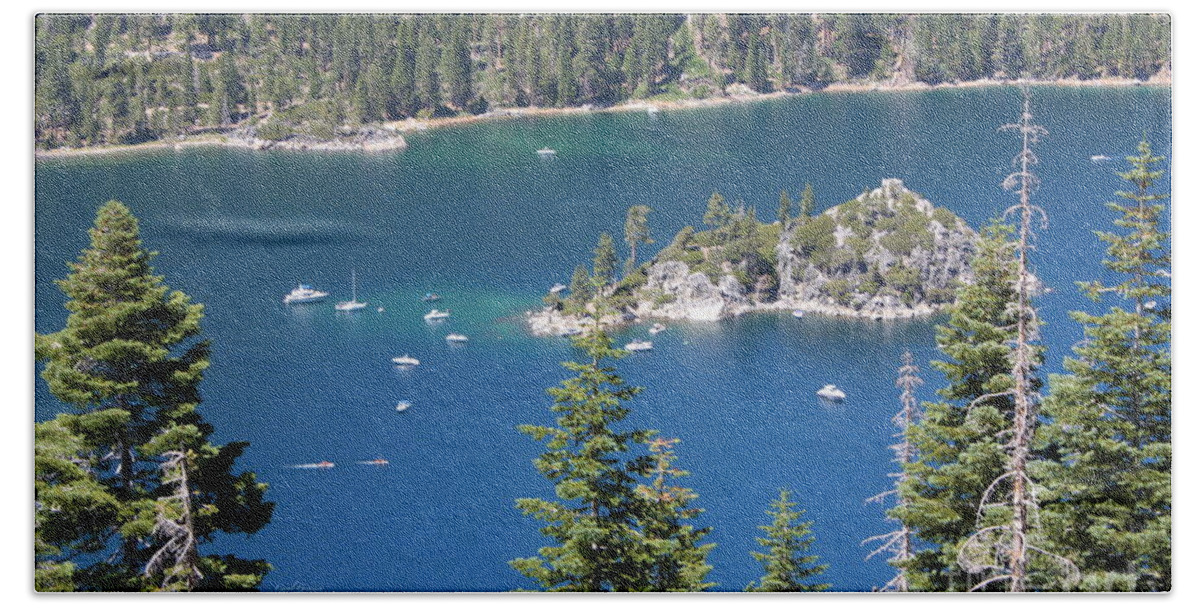 California Hand Towel featuring the photograph Emerald Bay by Carol Groenen