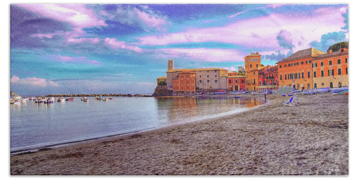 Harbour Bath Towel featuring the photograph Enchanted Sea - Sestri Levante - Italy by Paolo Signorini