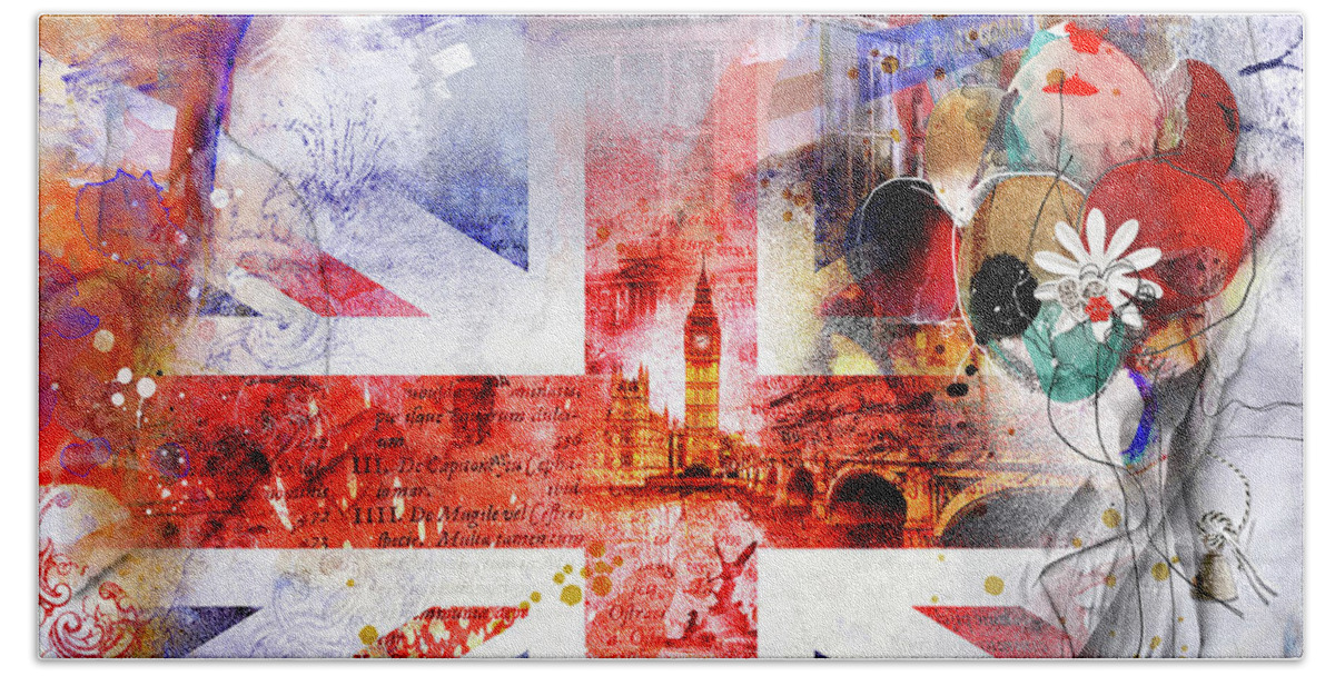 England Hand Towel featuring the digital art Epoch by Nicky Jameson