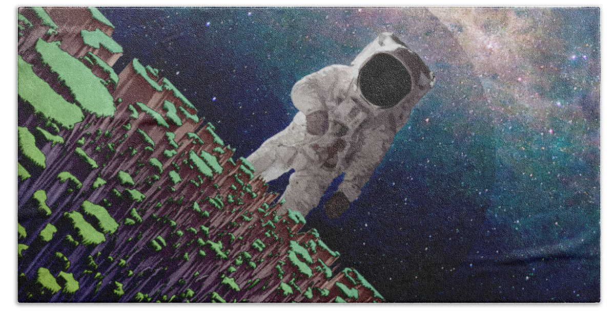 Space Bath Towel featuring the digital art Exploring Space by Phil Perkins
