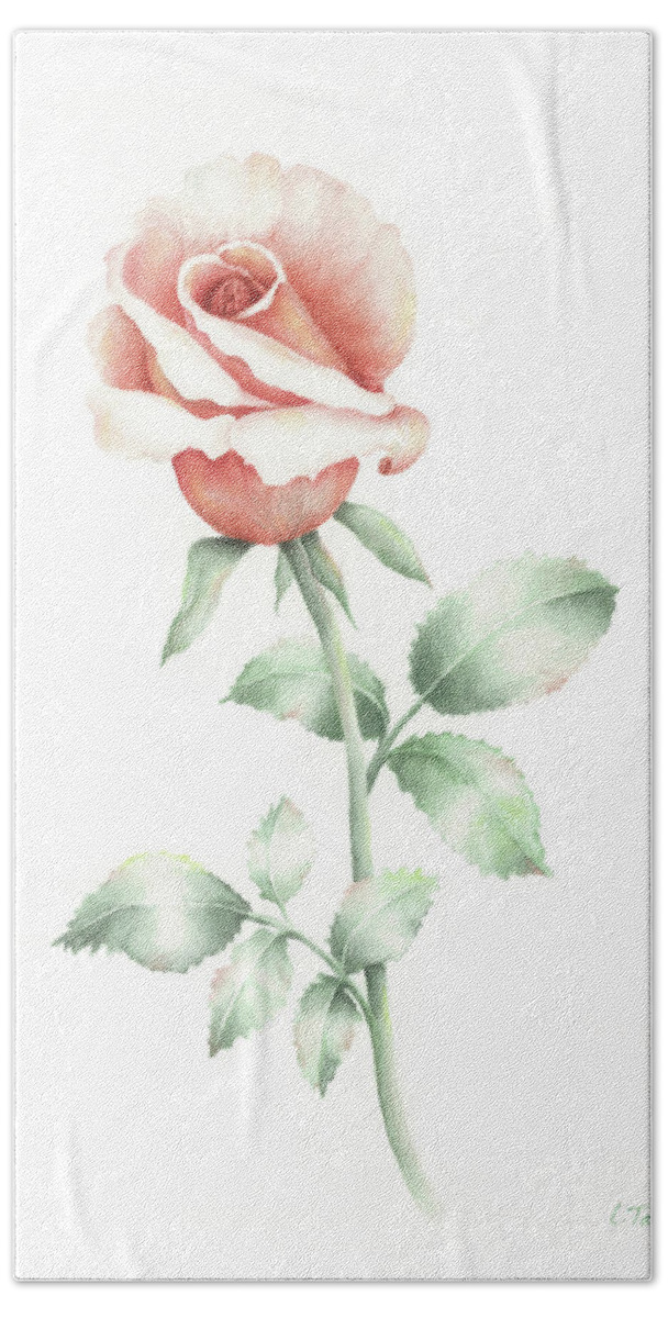 Rose Bath Towel featuring the painting Faith by Lori Taylor