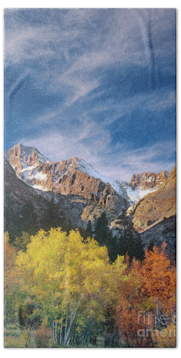 California Bath Towel featuring the photograph Fall Color Below Middle Palisades Glacier Eastern Sierras California by Dave Welling