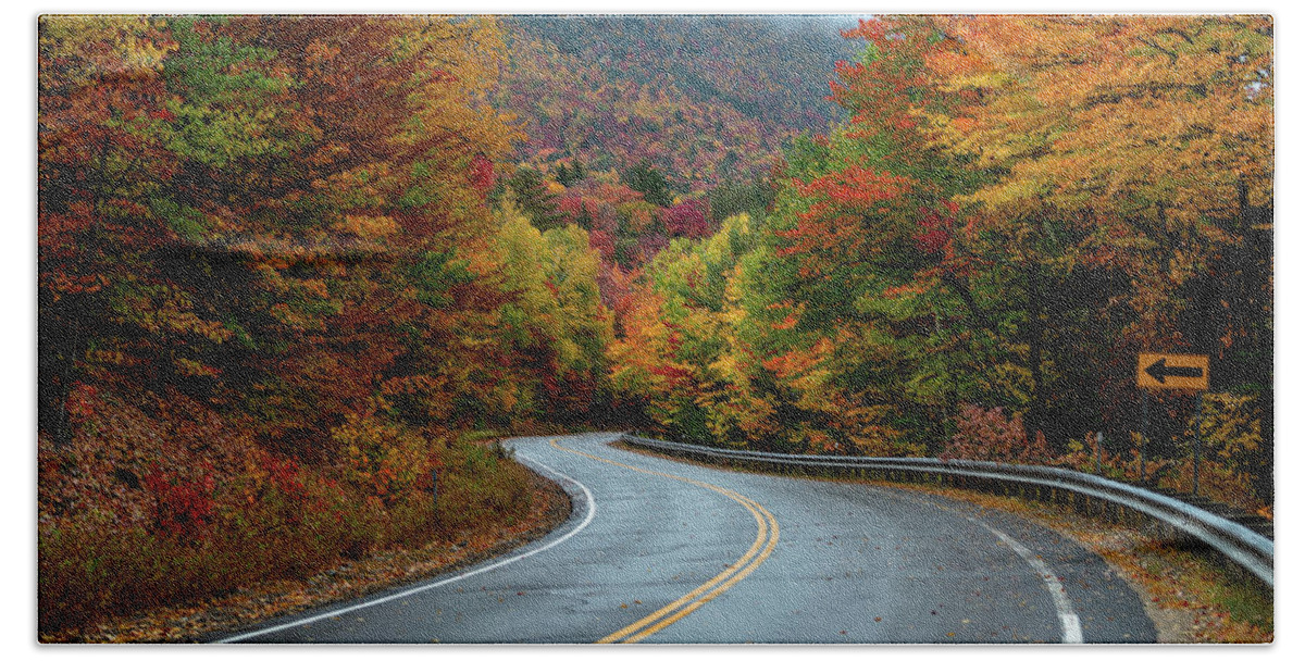 Foliage Bath Towel featuring the photograph Fall Foliage on the Scenic Kancamagus Highway by William Dickman