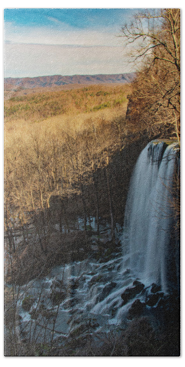 Falling Spring Falls Bath Towel featuring the photograph Falling Spring Falls by Melissa Southern