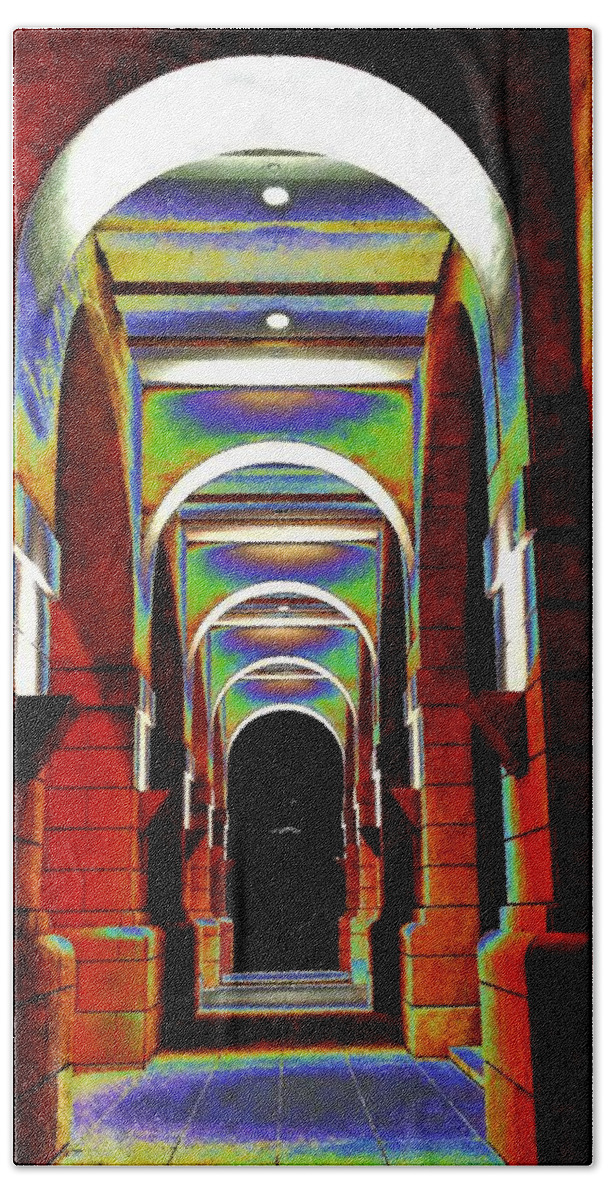 Architecture Bath Towel featuring the photograph Fantasy Archway by Andrew Lawrence