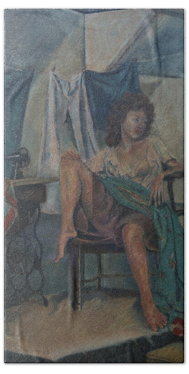  Hand Towel featuring the pastel Fiat Pastel by Miriam Kilmer by Miriam A Kilmer