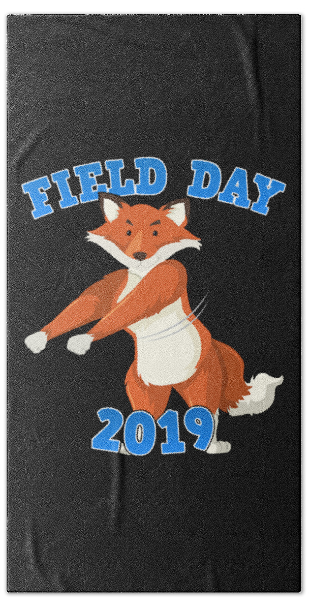 Cool Bath Towel featuring the digital art Field Day 2019 Flossing Fox by Flippin Sweet Gear