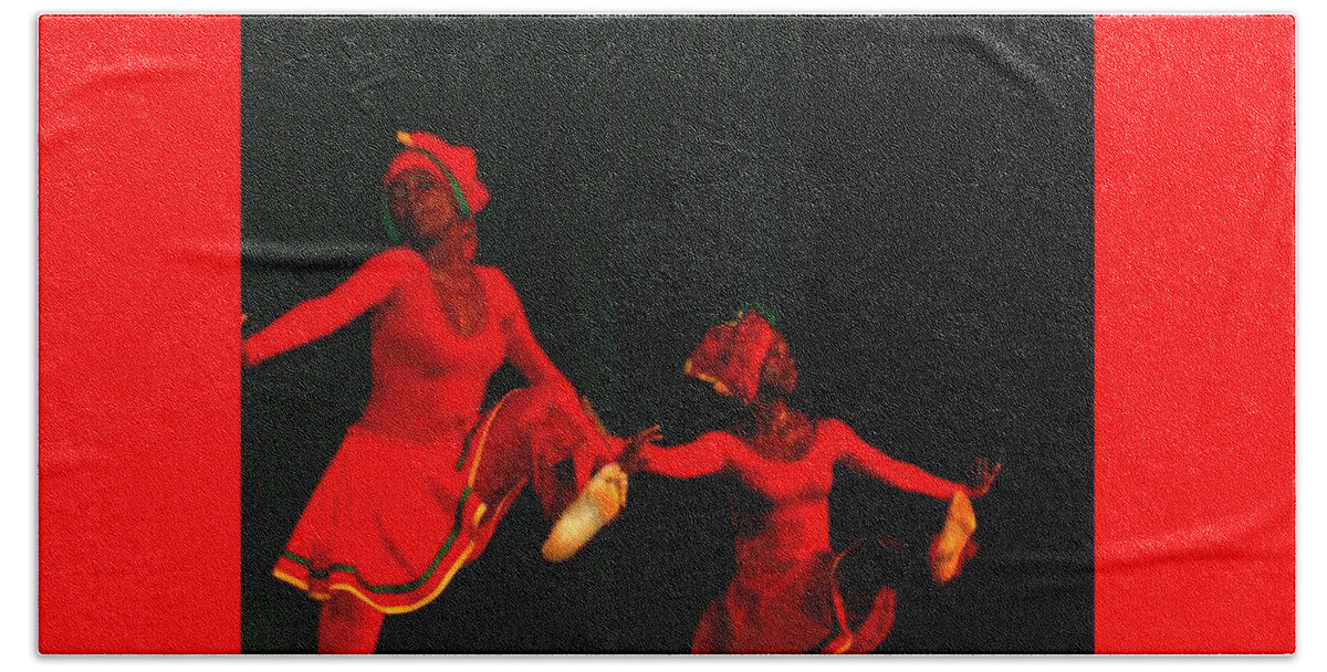 Tivoli Dance Troop Bath Towel featuring the photograph Fire Walkers by Trevor A Smith