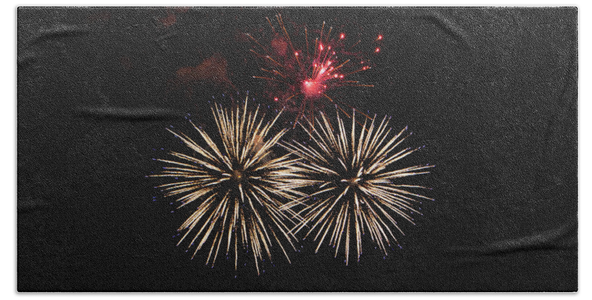 Fireworks Hand Towel featuring the photograph Fireworks_8604 by Rocco Leone