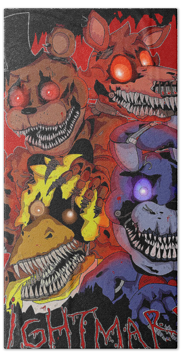 Fnaf Nightmarefnaf Canvas Art Print - Horror Game Wall Decor