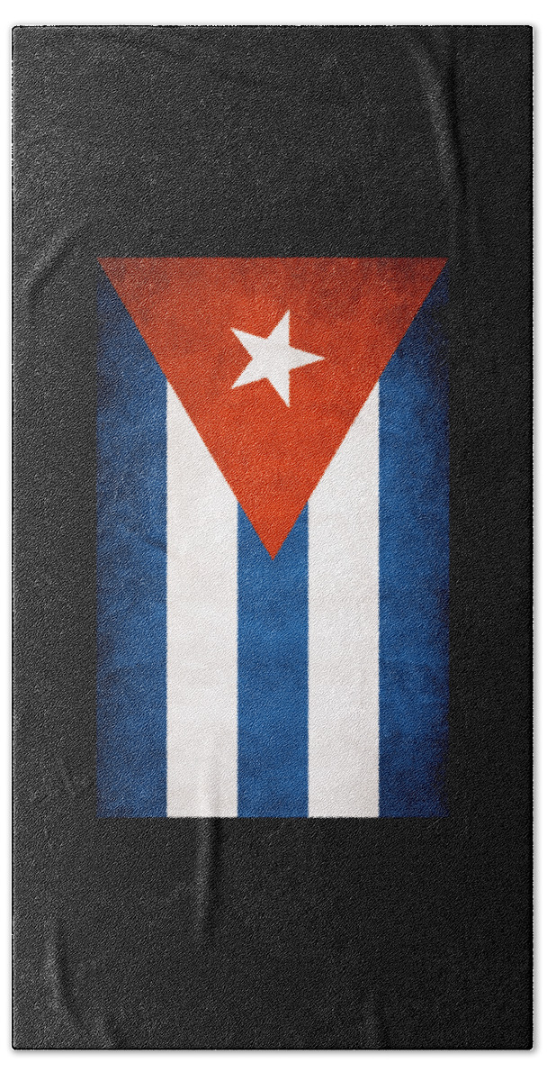 Funny Hand Towel featuring the digital art Flag Of Cuba by Flippin Sweet Gear