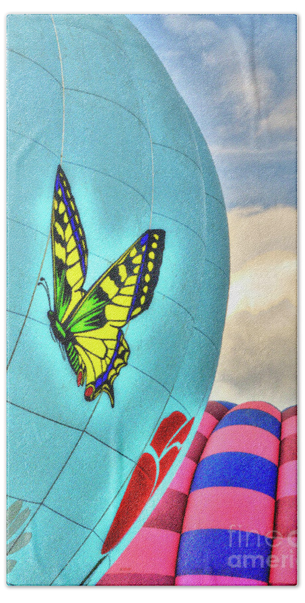 Hot Air Balloon Bath Towel featuring the photograph Flight by Randall Dill