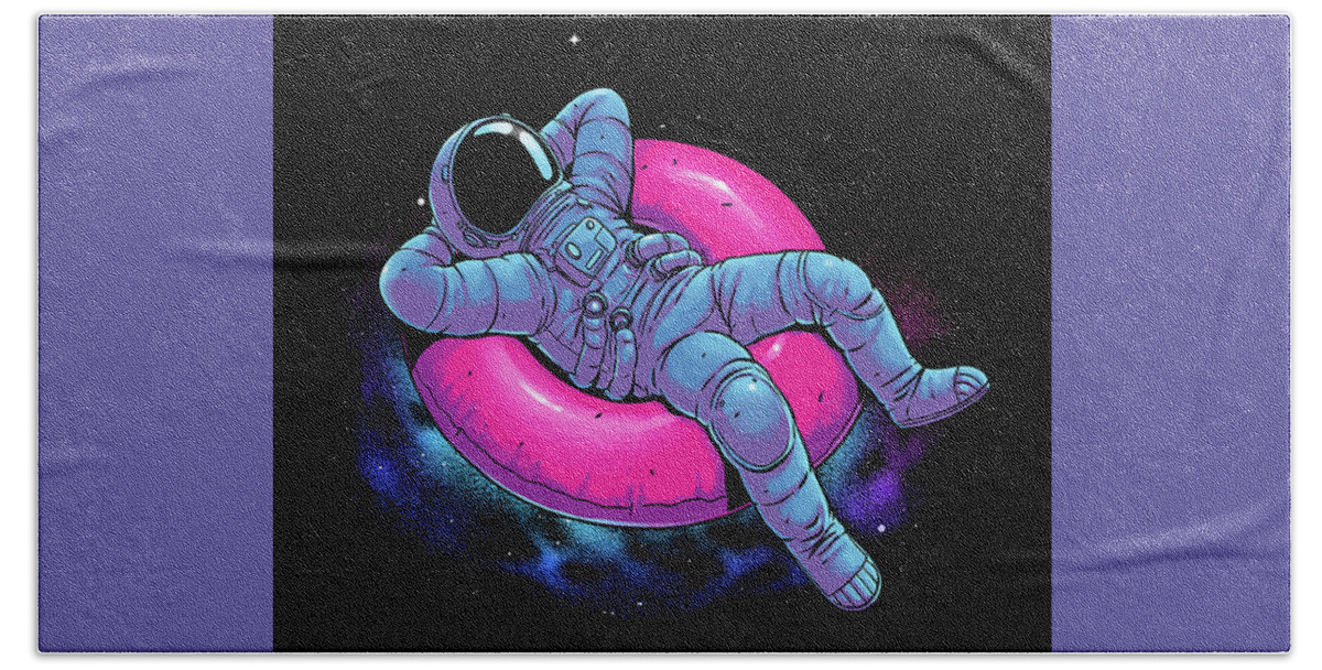 Space Hand Towel featuring the digital art Floating Dream by Digital Carbine
