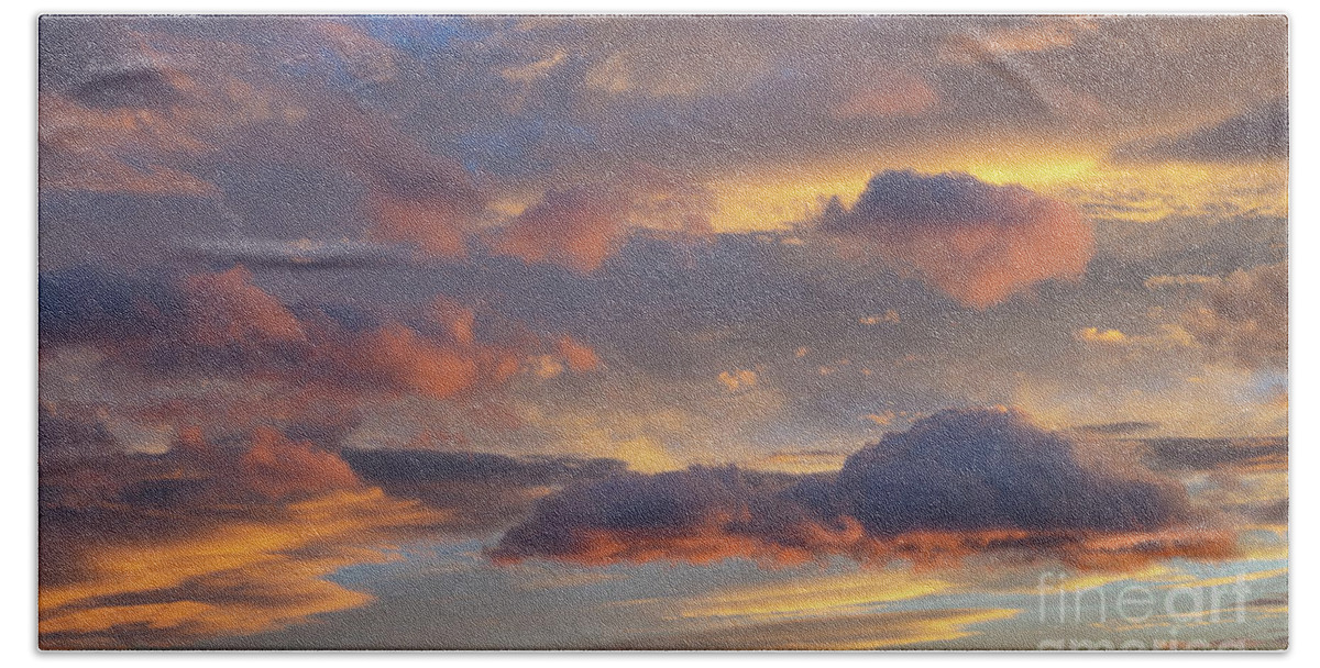 Clouds Bath Towel featuring the photograph Floating in the clouds by Adriana Mueller