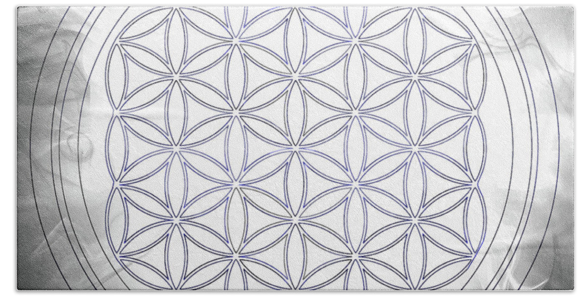 Flower Of Life Hand Towel featuring the digital art Flower of Life_18 by Az Jackson