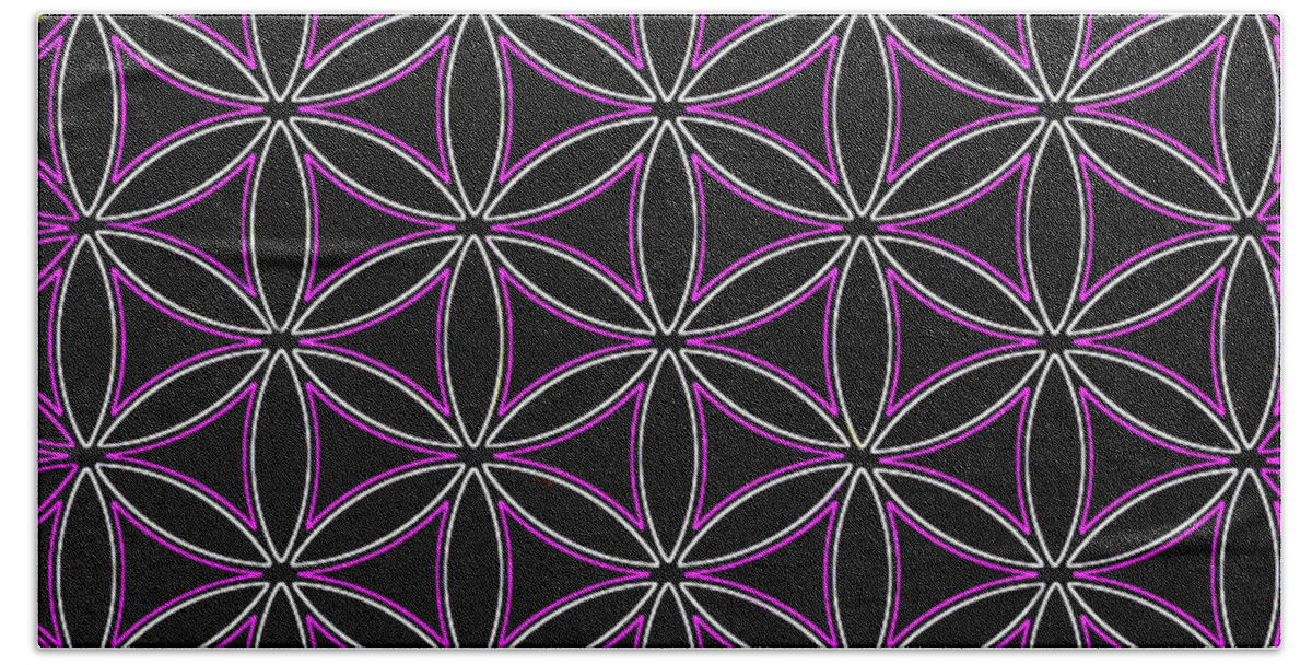Flower Of Life Hand Towel featuring the digital art Flower of Life_19 by Az Jackson