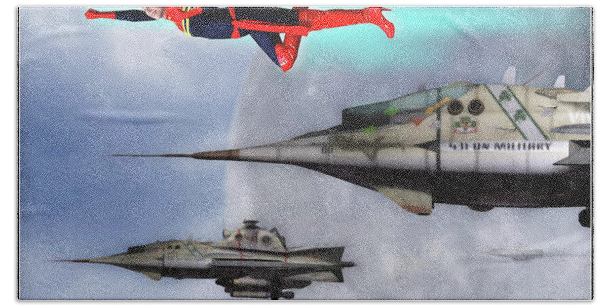 Captain Bath Towel featuring the photograph Flyby by Jon Volden
